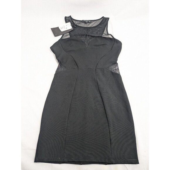 Bershka Collection black stretch mini Slip On party dress size‎ Large 30 - Picture 1 of 15